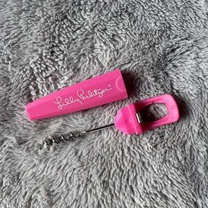 Lilly Pulitzer Pink Bottle Opener Wine Cork Screw Designer Bar Tool Whimsy